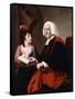 Portrait of the Rev.Thoms Wilson D.D. and His Adopted Daughter, Miss Catherine Macauley-Joseph Wright-Framed Stretched Canvas