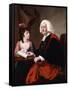 Portrait of the Rev.Thoms Wilson D.D. and His Adopted Daughter, Miss Catherine Macauley-Joseph Wright-Framed Stretched Canvas