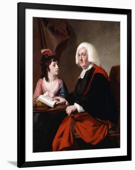 Portrait of the Rev.Thoms Wilson D.D. and His Adopted Daughter, Miss Catherine Macauley-Joseph Wright-Framed Giclee Print