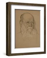 Portrait of the Revolutionary Count Pyotr A. Kropotkin (1842-192), 1920-1921-Nikolai Andreevich Andreev-Framed Giclee Print