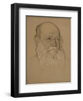 Portrait of the Revolutionary Count Pyotr A. Kropotkin (1842-192), 1920-1921-Nikolai Andreevich Andreev-Framed Giclee Print