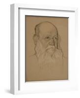 Portrait of the Revolutionary Count Pyotr A. Kropotkin (1842-192), 1920-1921-Nikolai Andreevich Andreev-Framed Giclee Print
