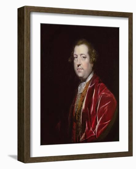 Portrait of the Rt. Hon. Charles Townshend MP (1725-67), C.1765-67-Sir Joshua Reynolds-Framed Giclee Print