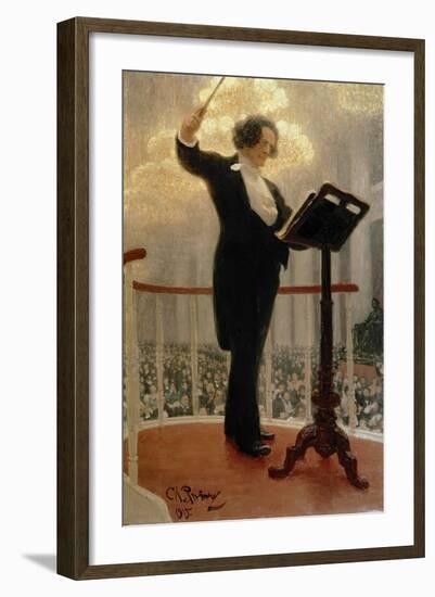 Portrait of the Russian Composer Anton Grigoryevich Rubinstein-Ilya Efimovich Repin-Framed Giclee Print