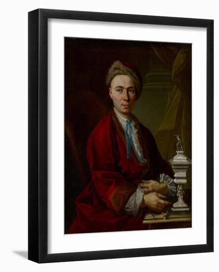 Portrait of the Silversmith Johann Friedrich Baer, C.1770-Johann Daniel Heimlich-Framed Giclee Print