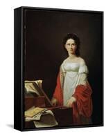 Portrait of the Singer Anna Borunova, 1821-Nicolas de Courteille-Framed Stretched Canvas