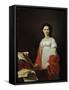 Portrait of the Singer Anna Borunova, 1821-Nicolas de Courteille-Framed Stretched Canvas