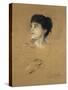 Portrait of the Singer Marcella Sembrich, (1858-193), 1891-Franz Von Lenbach-Stretched Canvas
