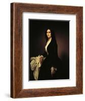 Portrait of the Singer Matilde Juva Branca-Francesco Hayez-Framed Art Print