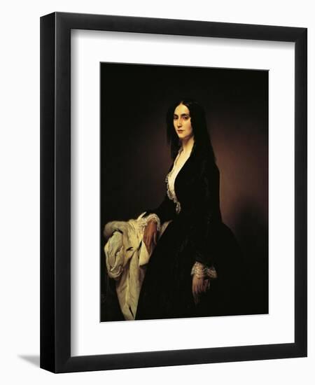 Portrait of the Singer Matilde Juva Branca-Francesco Hayez-Framed Art Print