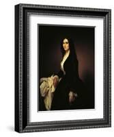 Portrait of the Singer Matilde Juva Branca-Francesco Hayez-Framed Art Print