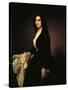 Portrait of the Singer Matilde Juva Branca-Francesco Hayez-Stretched Canvas