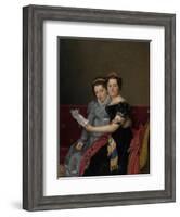 Portrait of the Sisters Zénaïde and Charlotte Bonaparte, 1821-Jacques Louis David-Framed Giclee Print