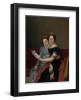 Portrait of the Sisters Zénaïde and Charlotte Bonaparte, 1821-Jacques Louis David-Framed Giclee Print