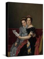 Portrait of the Sisters Zénaïde and Charlotte Bonaparte, 1821-Jacques Louis David-Stretched Canvas