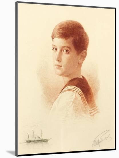 Portrait of the Successor to the Throne Tsarevich Alexei Nikolaevich of Russia, 1913-Mikhail Viktorovich Rundaltsov-Mounted Giclee Print