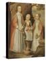 Portrait of the Three Children of George Preston of Holker, 1650-Gerrit van Honthorst-Stretched Canvas