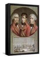 Portrait of the Three Consuls of the Republic and Barthelemy 2nd August 1802-Jean Duplessi-Bertaux-Framed Stretched Canvas