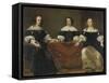 Portrait of the Three Regentesses of the Leprozenhuis, Amsterdam-Ferdinand Bol-Framed Stretched Canvas