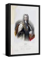 Portrait of the Tsar Peter II of Russia (1715-173)-Pyotr Fyodorovich Borel-Framed Stretched Canvas