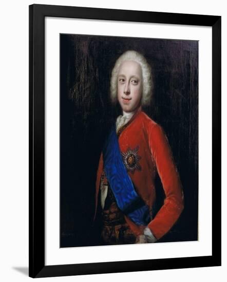 Portrait of the Tsar Peter III of Russia (1728-176), Second Half of the 18th C-null-Framed Giclee Print