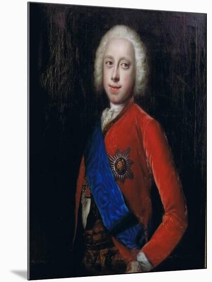 Portrait of the Tsar Peter III of Russia (1728-176), Second Half of the 18th C-null-Mounted Giclee Print