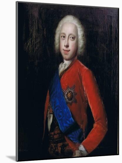 Portrait of the Tsar Peter III of Russia (1728-176), Second Half of the 18th C-null-Mounted Giclee Print