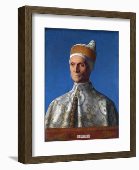 Portrait of the Venetian Doge Leonardo Loredan by Giovanni Bellini-null-Framed Giclee Print