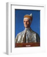 Portrait of the Venetian Doge Leonardo Loredan by Giovanni Bellini-null-Framed Giclee Print