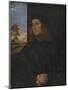 Portrait of the Venetian Painter Giovanni Bellini?, 1511-12-Titian (Tiziano Vecelli)-Mounted Giclee Print