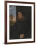 Portrait of the Venetian Painter Giovanni Bellini?, 1511-12-Titian (Tiziano Vecelli)-Framed Giclee Print