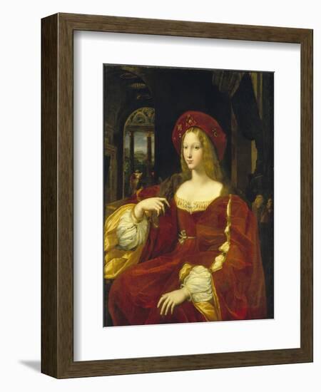 Portrait of the Vicereine of Naples, Isabel De Cardona De Requesens-Raffael School-Framed Giclee Print