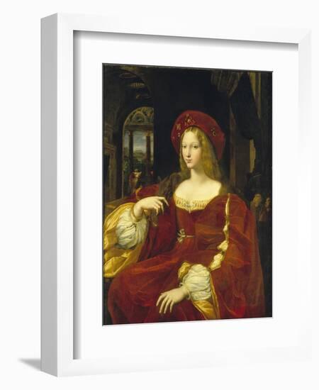 Portrait of the Vicereine of Naples, Isabel De Cardona De Requesens-Raffael School-Framed Giclee Print