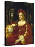Portrait of the Vicereine of Naples, Isabel De Cardona De Requesens-Raffael School-Stretched Canvas