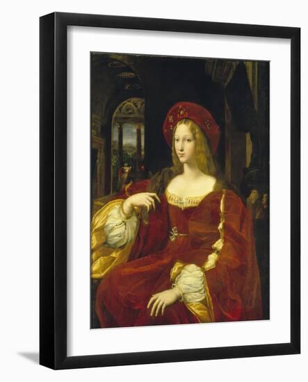 Portrait of the Vicereine of Naples, Isabel De Cardona De Requesens-Raffael School-Framed Giclee Print