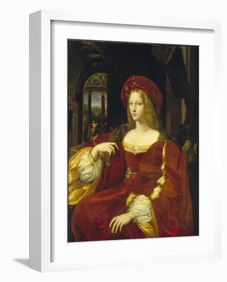 Portrait of the Vicereine of Naples, Isabel De Cardona De Requesens-Raffael School-Framed Giclee Print