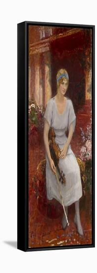 Portrait of the Violinist Cecilia Hansen (1897-198), 1922-Ilya Yefimovich Repin-Framed Stretched Canvas