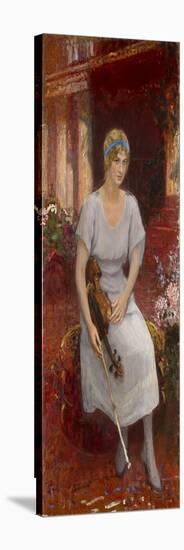 Portrait of the Violinist Cecilia Hansen (1897-198), 1922-Ilya Yefimovich Repin-Stretched Canvas