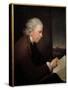 Portrait of the Watchmaker, Geologist and Physicist John Whitehurst (1713-1788) Painting by Joseph-Joseph Wright of Derby-Stretched Canvas