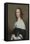 Portrait of the Wife of Nicolas Van Der Haer, 1661 (Oil on Canvas)-Adriaen Hanneman-Framed Stretched Canvas