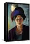 Portrait of the Wife of the Artist with a Hat-Auguste Macke-Framed Stretched Canvas