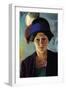 Portrait of the Wife of the Artist with a Hat-Auguste Macke-Framed Art Print