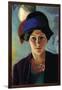 Portrait of The Wife of The Artist with a Hat-Auguste Macke-Framed Art Print