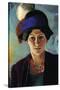 Portrait of The Wife of The Artist with a Hat-Auguste Macke-Stretched Canvas