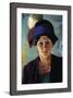 Portrait of The Wife of The Artist with a Hat-Auguste Macke-Framed Art Print