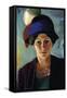 Portrait of The Wife of The Artist with a Hat-Auguste Macke-Framed Stretched Canvas