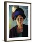 Portrait of The Wife of The Artist with a Hat-Auguste Macke-Framed Art Print