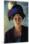 Portrait of The Wife of The Artist with a Hat-Auguste Macke-Mounted Art Print