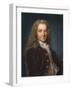 Portrait of the Writer, Essayist and Philosopher Francois Marie Arouet De Voltaire, 1730s-null-Framed Giclee Print