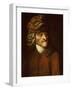 Portrait of the Writer, Essayist and Philosopher Voltaire-Jean Huber-Framed Giclee Print